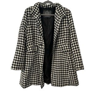 Black & White Vintage Y2K 2000s Last Kiss Jacket Coat Pattern Design Women’s XL!